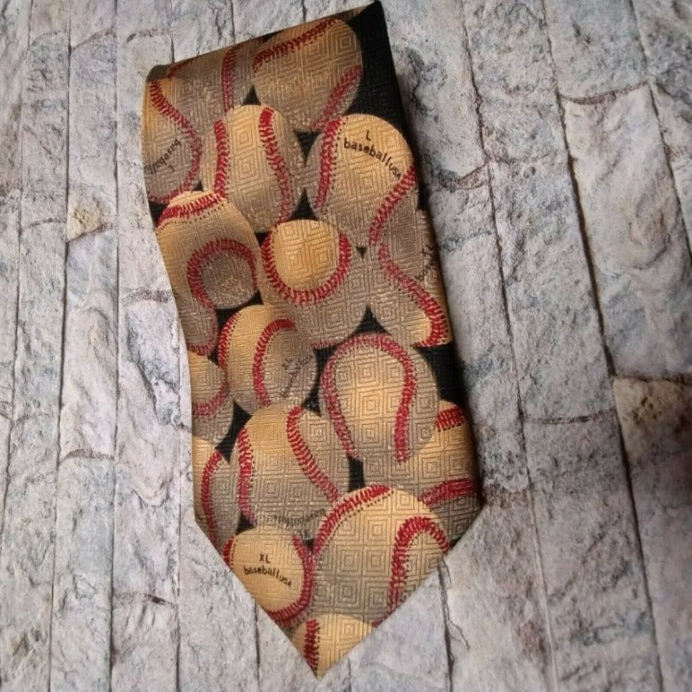 A. Rogers Baseball Sports theme Baseballs MLB  Men's Necktie